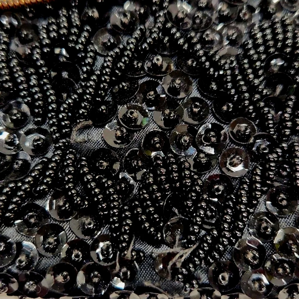 Vintage 1950's Walborg Gorgeous Black Beaded Evening Bag - Picture 11 of 14